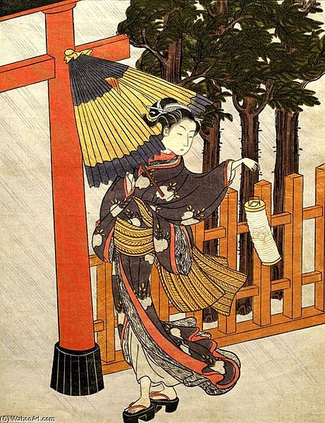 WikiOO.org – 美術百科全書 - 繪畫，作品 Suzuki Harunobu - 浮世