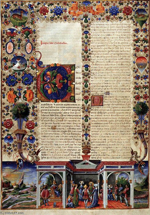 Wikioo.org - The Encyclopedia of Fine Arts - Painting, Artwork by Taddeo Crivelli - Bible Of Borso D'este