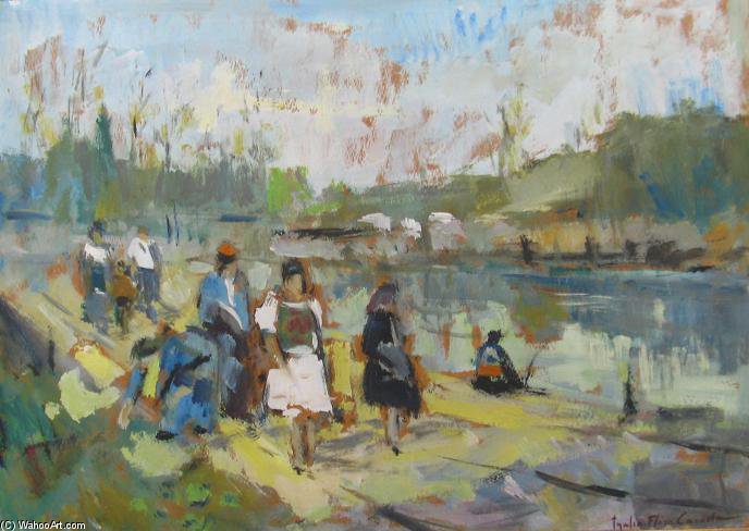 Wikioo.org - The Encyclopedia of Fine Arts - Painting, Artwork by Thalia Flora Karavia - By The River