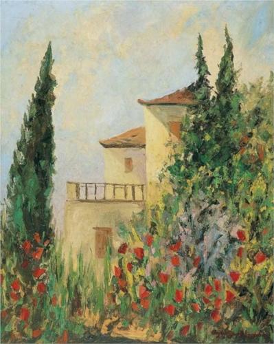 WikiOO.org - Енциклопедія образотворчого мистецтва - Живопис, Картини
 Thalia Flora Karavia - Cypress-house