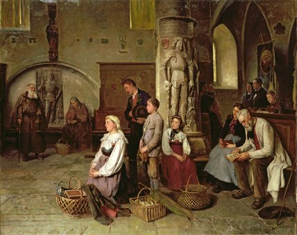 Wikioo.org – La Enciclopedia de las Bellas Artes - Pintura, Obras de arte de Theodore Gerard - en la iglesia