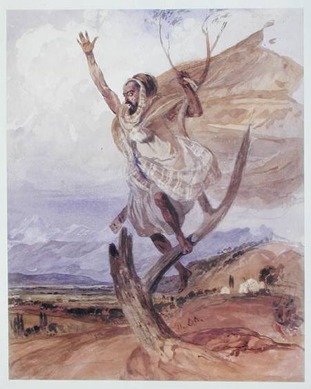 WikiOO.org - Enciclopedia of Fine Arts - Pictura, lucrări de artă Theodore Leblanc - An Arab Keeping Watch In A Tree