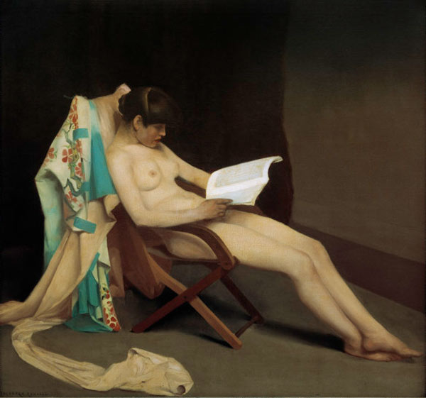 Wikioo.org - The Encyclopedia of Fine Arts - Painting, Artwork by Theodore Roussel - Lesendes Mädchen