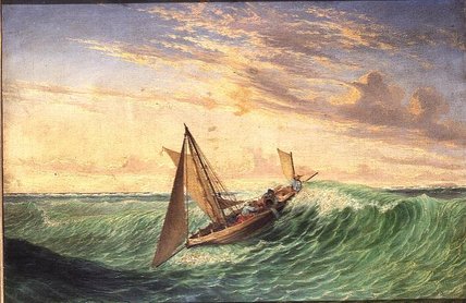 Wikioo.org - The Encyclopedia of Fine Arts - Painting, Artwork by Thomas Baines - Messenger's Long Boat