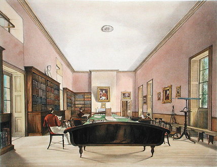 WikiOO.org - אנציקלופדיה לאמנויות יפות - ציור, יצירות אמנות Thomas Colman Dibdin - The Upper Room Of The Gibraltar Garrison Library