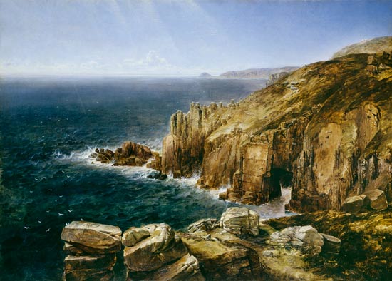 WikiOO.org - Енциклопедия за изящни изкуства - Живопис, Произведения на изкуството Thomas Creswick - Land's End, Cornwall