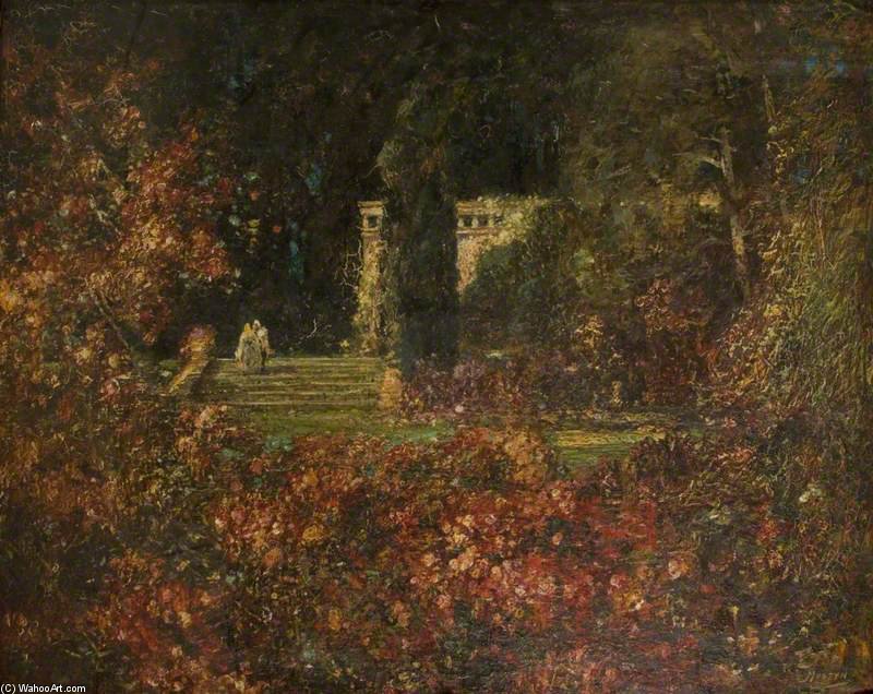 Wikioo.org - The Encyclopedia of Fine Arts - Painting, Artwork by Thomas E Mostyn - Memory's Garden