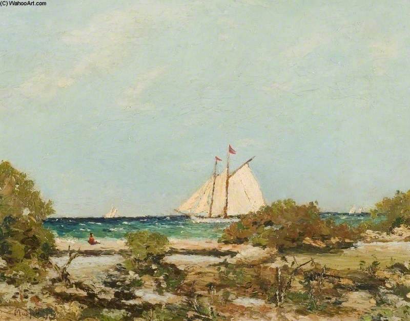 Wikioo.org - The Encyclopedia of Fine Arts - Painting, Artwork by Thomas E Mostyn - Off The Coast Of Jamaica