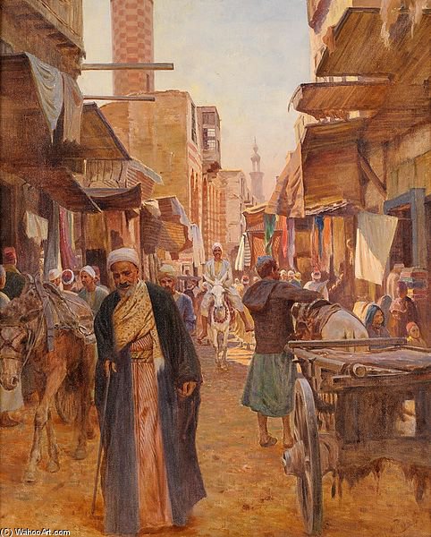 Wikioo.org - The Encyclopedia of Fine Arts - Painting, Artwork by Otto Pilny - Orientalischer Basar