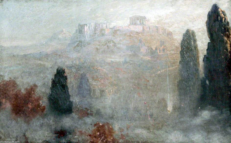 Wikioo.org - The Encyclopedia of Fine Arts - Painting, Artwork by Thomas Edwin Mostyn - The Acropolis, Athens, Greece