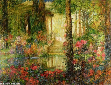 Wikioo.org - The Encyclopedia of Fine Arts - Painting, Artwork by Thomas Edwin Mostyn - The Garden Of Enchantment - Stage Set For
