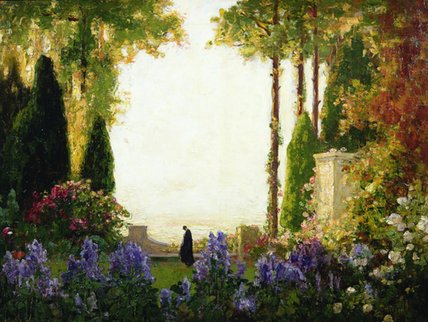 Wikioo.org - The Encyclopedia of Fine Arts - Painting, Artwork by Thomas Edwin Mostyn - The Garden Of Romance