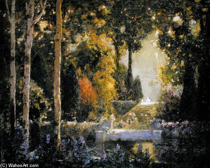 Wikioo.org – L'Encyclopédie des Beaux Arts - Peinture, Oeuvre de Thomas Edwin Mostyn - le doré jardin