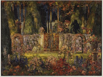 WikiOO.org - Encyclopedia of Fine Arts - Maľba, Artwork Thomas E Mostyn - The Manor Gates
