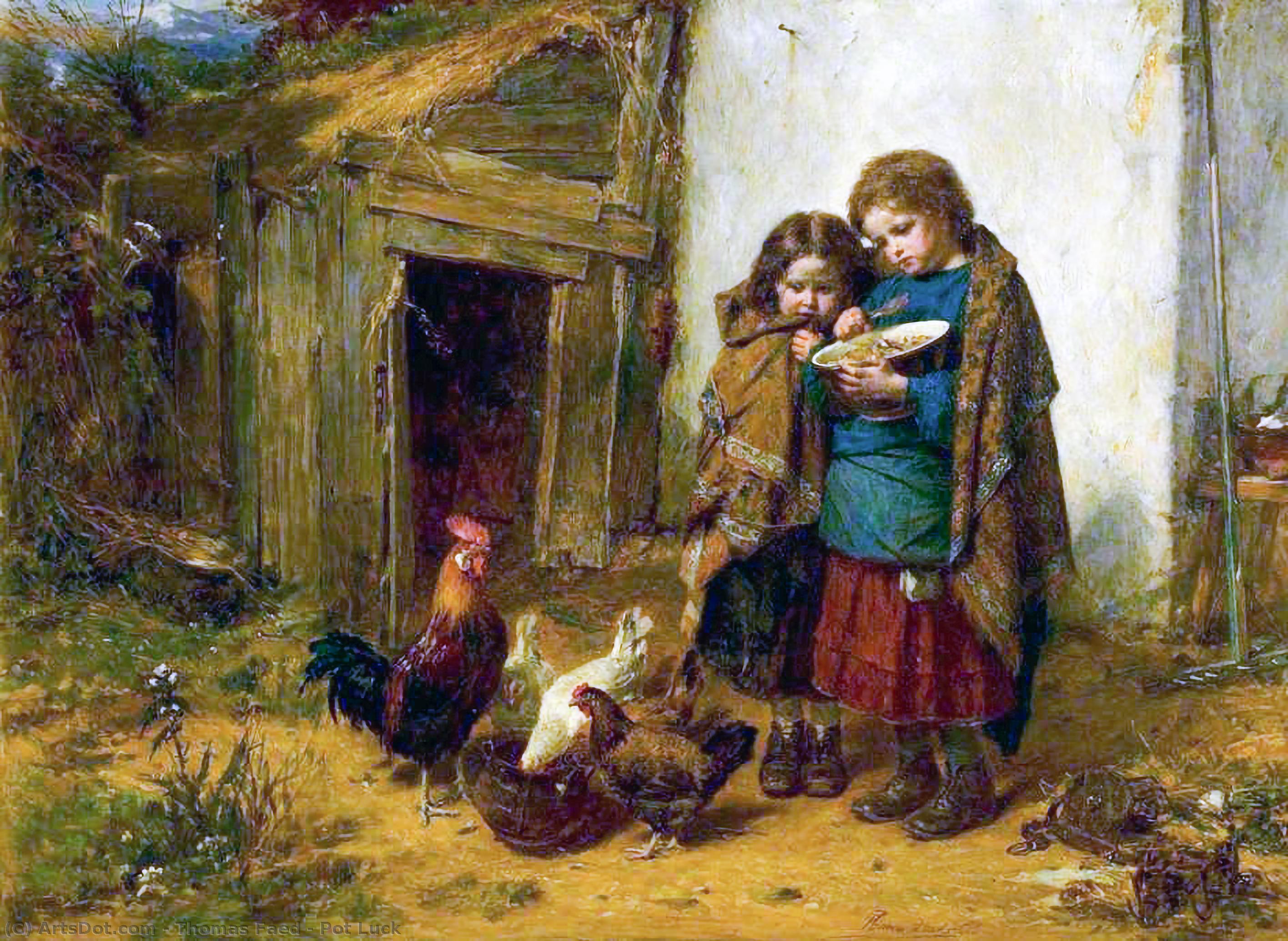 Wikioo.org - The Encyclopedia of Fine Arts - Painting, Artwork by Thomas Faed - Pot Luck