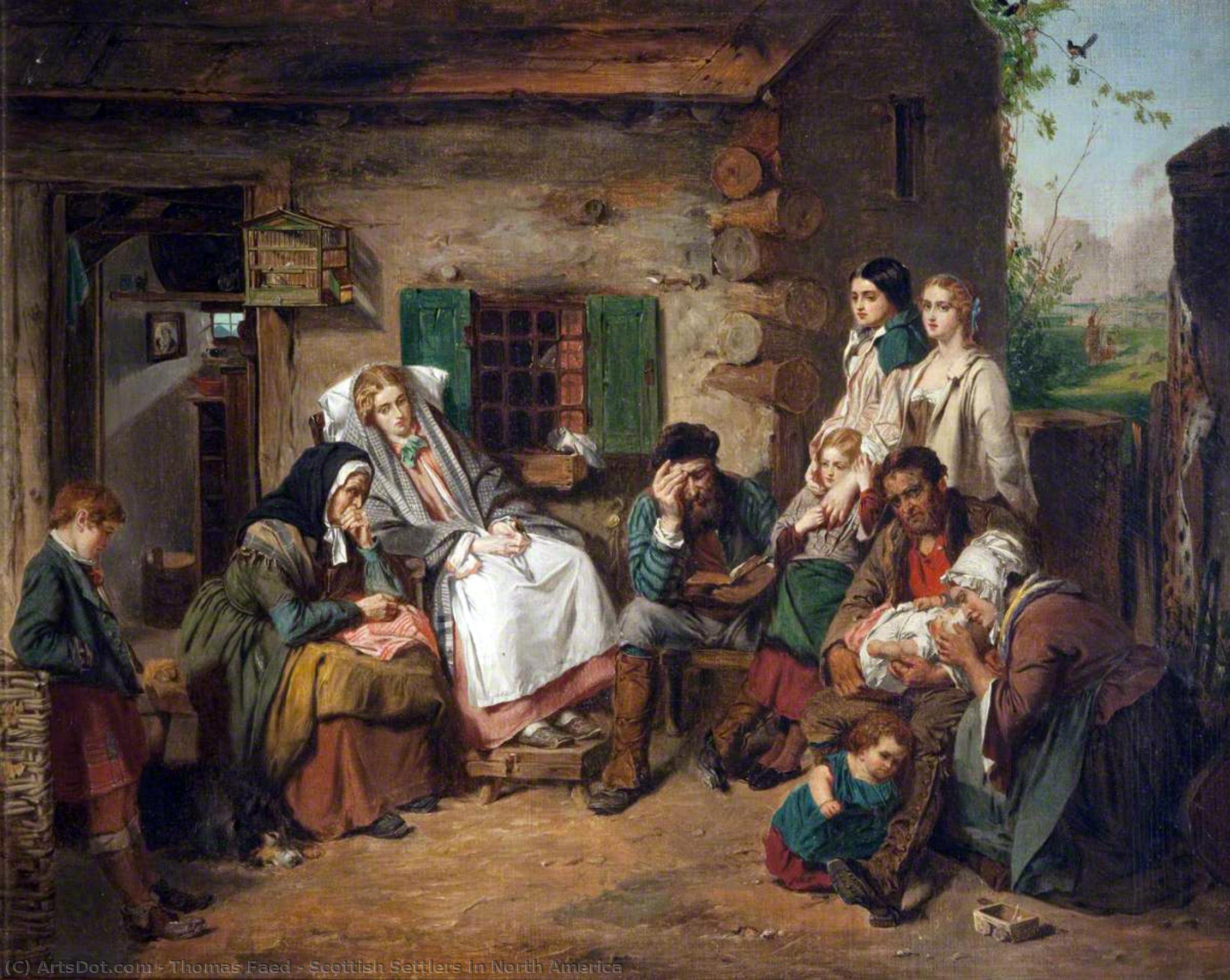 Wikioo.org - The Encyclopedia of Fine Arts - Painting, Artwork by Thomas Faed - Scottish Settlers In North America