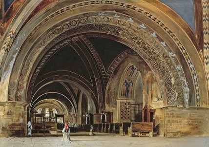 Wikioo.org - The Encyclopedia of Fine Arts - Painting, Artwork by Thomas Hartley Cromek - The Interior Of The Lower Basilica