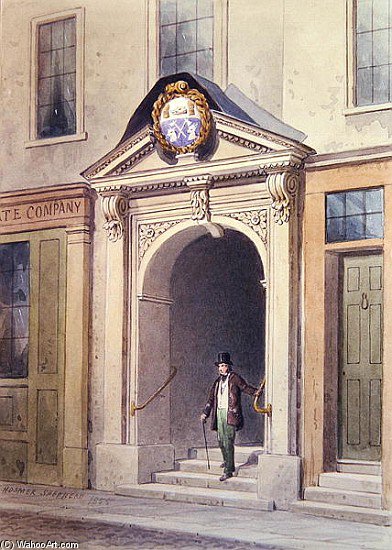 WikiOO.org - Енциклопедия за изящни изкуства - Живопис, Произведения на изкуството Thomas Hosmer Shepherd - The Entrance To Butchers