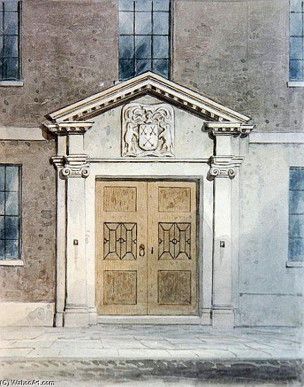 WikiOO.org - Encyclopedia of Fine Arts - Maleri, Artwork Thomas Hosmer Shepherd - The Entrance To The Cutlers Old Hall