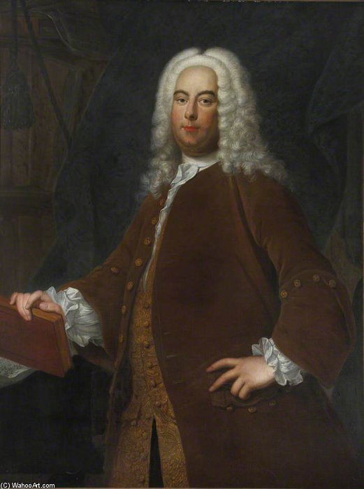 Wikioo.org - The Encyclopedia of Fine Arts - Painting, Artwork by Thomas Hudson - George Frideric Handel
