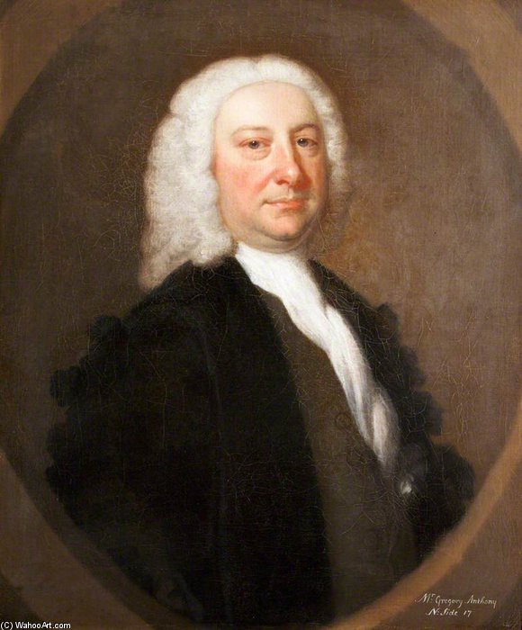 Wikioo.org - The Encyclopedia of Fine Arts - Painting, Artwork by Thomas Hudson - Gregory Anthony, Town Clerk Of Barnstaple
