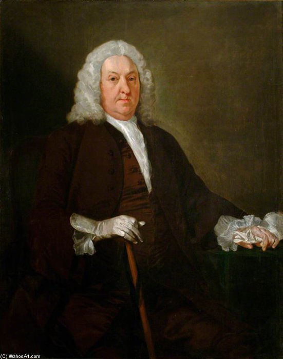 Wikioo.org - The Encyclopedia of Fine Arts - Painting, Artwork by Thomas Hudson - Said To Be Sir Richard Haddock