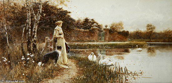 Wikioo.org - The Encyclopedia of Fine Arts - Painting, Artwork by Thomas James Lloyd - Autumn Leaves