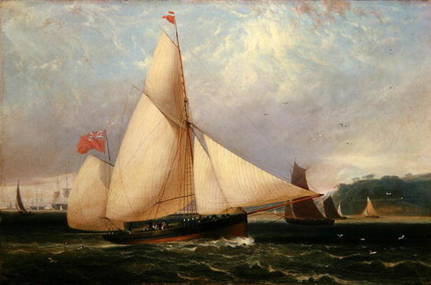 Wikioo.org - Bách khoa toàn thư về mỹ thuật - Vẽ tranh, Tác phẩm nghệ thuật Thomas Luny - The 12th Duke Of Norfolk's Yacht 'arundel'