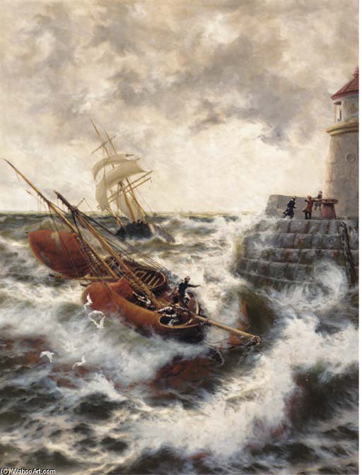 Wikioo.org – L'Enciclopedia delle Belle Arti - Pittura, Opere di Thomas Rose Miles - Dopo Un Stormy Night, Ramsgate