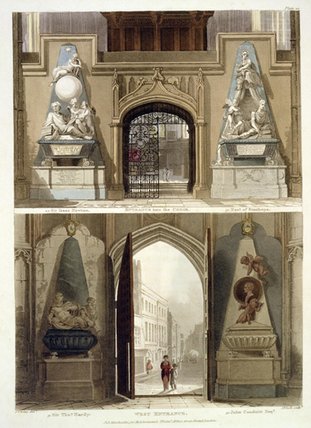 WikiOO.org - Encyclopedia of Fine Arts - Maľba, Artwork Thomas Uwins - The Entrance Into The Choir And The West Entrance