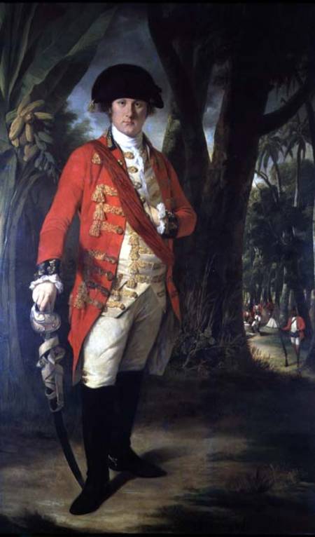 Wikioo.org - The Encyclopedia of Fine Arts - Painting, Artwork by Tilly Kettle - Portrait Of Major-general Horton Briscoe , The Meritorious Officer