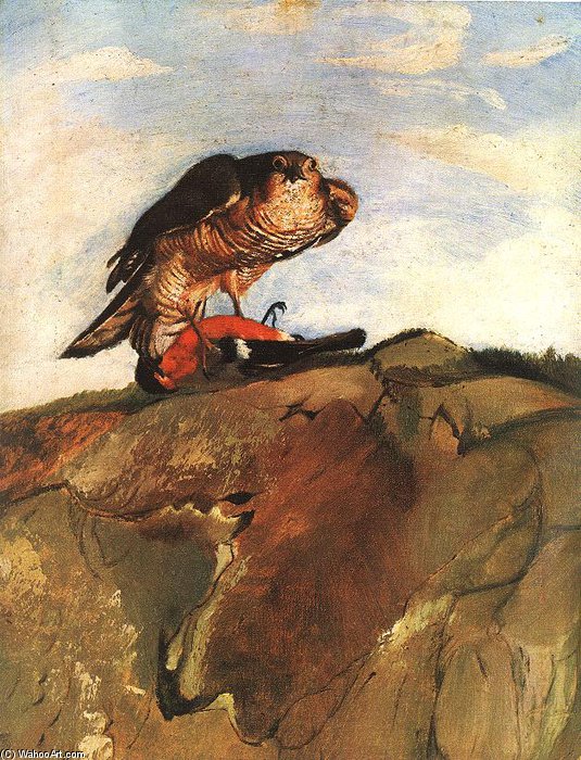 WikiOO.org - Encyclopedia of Fine Arts - Målning, konstverk Tivadar Kosztka Csontváry - Bird Of Prey