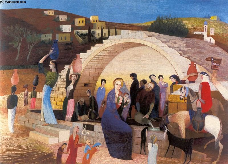 WikiOO.org - Enciclopédia das Belas Artes - Pintura, Arte por Tivadar Kosztka Csontváry - Maria's Will In Nazareth