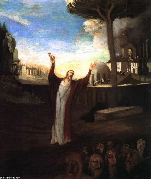WikiOO.org - Encyclopedia of Fine Arts - Maleri, Artwork Tivadar Kosztka Csontváry - Praying Saviour