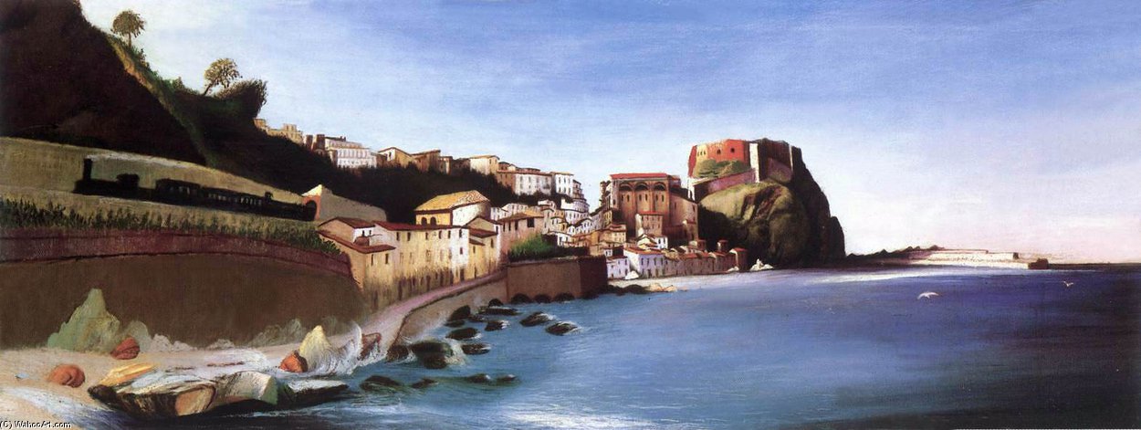 Wikioo.org - The Encyclopedia of Fine Arts - Painting, Artwork by Tivadar Kosztka Csontváry - Town At The Seashore