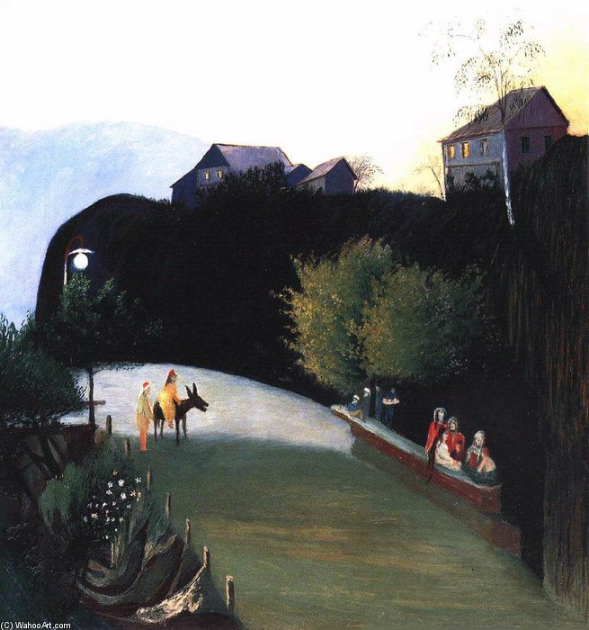 Wikioo.org - The Encyclopedia of Fine Arts - Painting, Artwork by Tivadar Kosztka Csontváry - Trees In Electric Light At Jajce