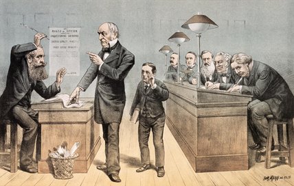 Wikioo.org - สารานุกรมวิจิตรศิลป์ - จิตรกรรม Tom Merry (William Mecham) - Mr Gladstone And His Clerks