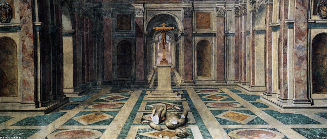 WikiOO.org - Güzel Sanatlar Ansiklopedisi - Resim, Resimler Tommaso Laureti Siciliano - Triumph Of Christianity