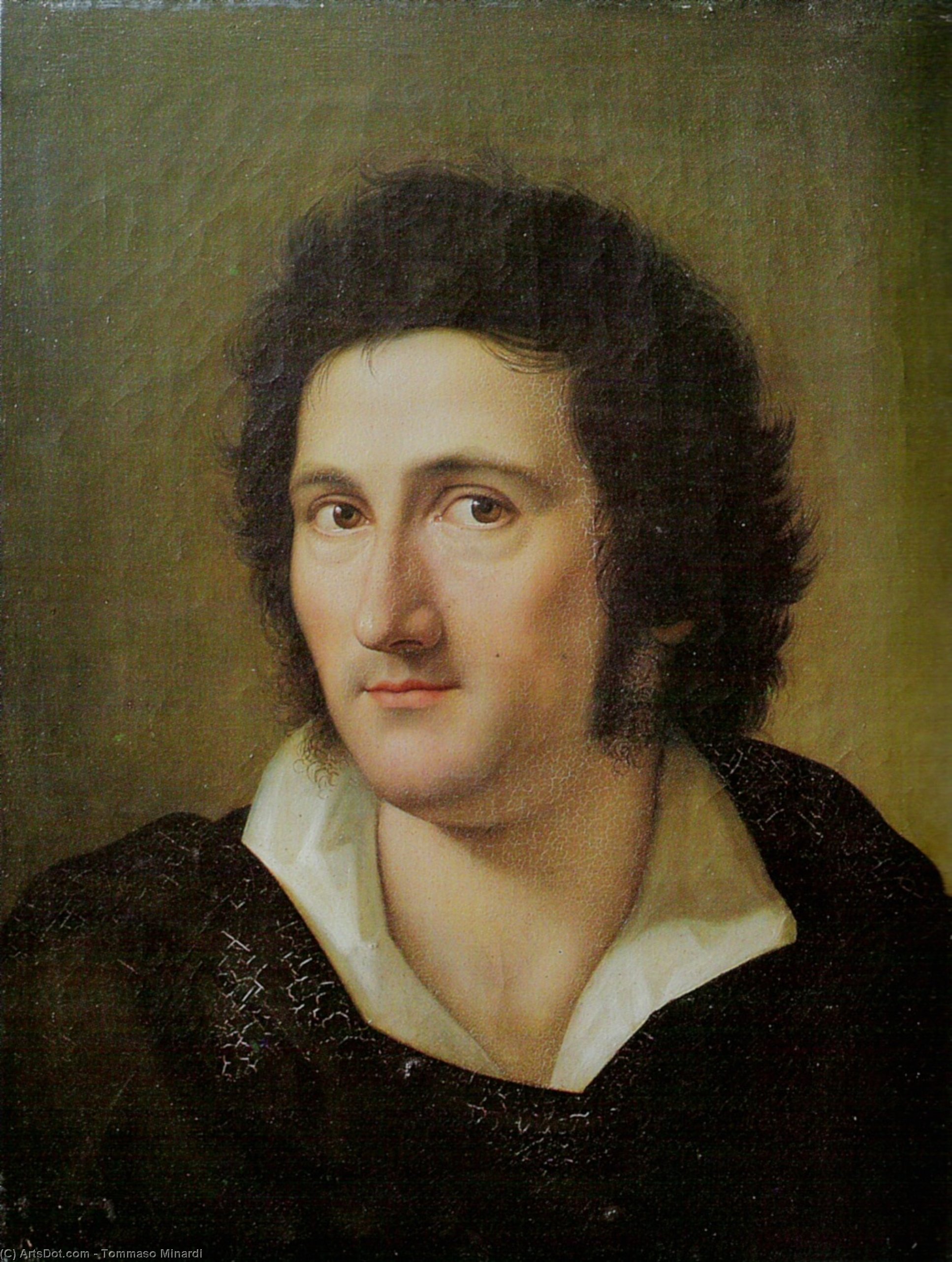 WikiOO.org - Encyclopedia of Fine Arts - Malba, Artwork Tommaso Minardi - Portrait De Tommaso Minardi Par Carl Adolf Senff