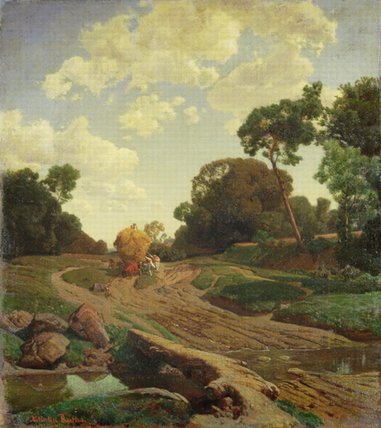 Wikioo.org - The Encyclopedia of Fine Arts - Painting, Artwork by Valentin Ruths - Landscape With Haywagon
