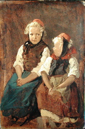 WikiOO.org - Енциклопедия за изящни изкуства - Живопис, Произведения на изкуството Valentin Ruths - Two Little Red Riding Hoods