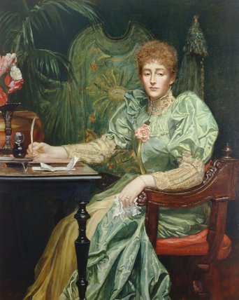 Wikioo.org - The Encyclopedia of Fine Arts - Painting, Artwork by Valentine Cameron Prinsep - Portrait Of Frances, Lady Layland-barratt
