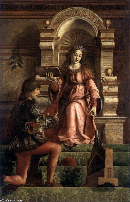 Wikioo.org - The Encyclopedia of Fine Arts - Painting, Artwork by Justus Van Gent (Joos Van Wassenhove) - Allegory Of Music