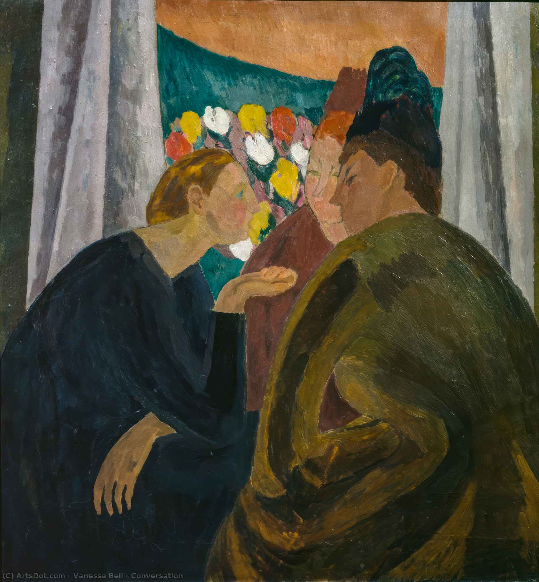WikiOO.org - Encyclopedia of Fine Arts - Lukisan, Artwork Vanessa Bell - Conversation