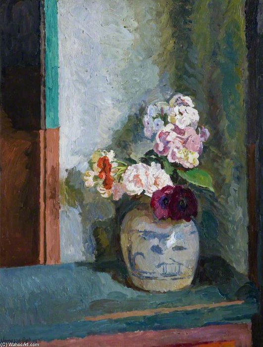 Wikioo.org - Bách khoa toàn thư về mỹ thuật - Vẽ tranh, Tác phẩm nghệ thuật Vanessa Bell - Flowers In A Ginger Jar