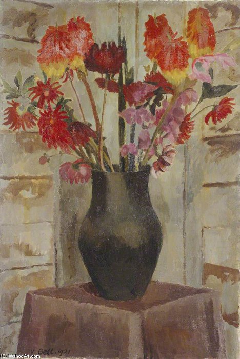 Wikioo.org - The Encyclopedia of Fine Arts - Painting, Artwork by Vanessa Bell - Red-hot Pokers