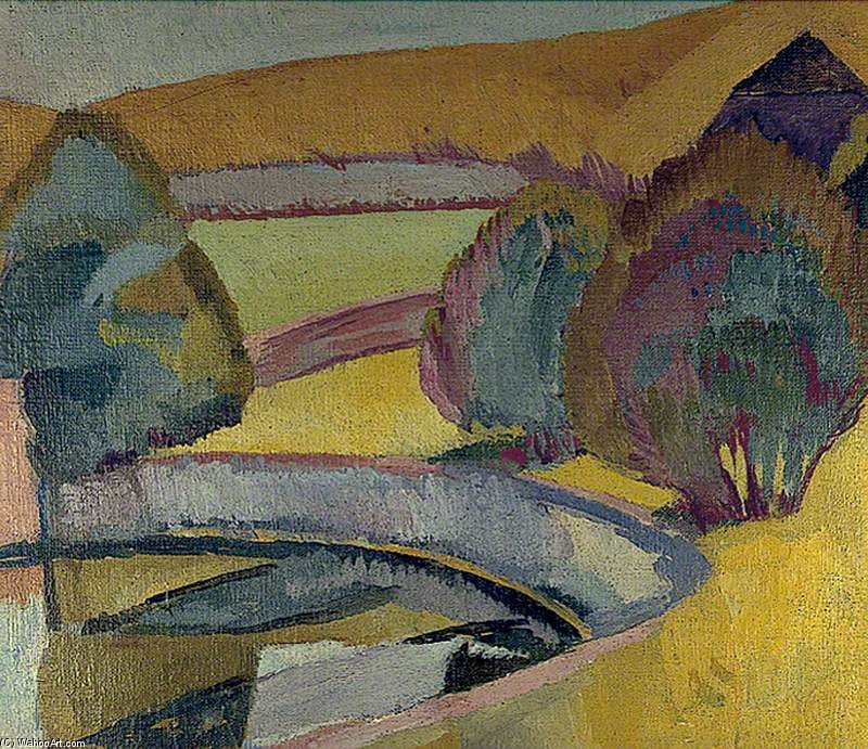 Wikioo.org - The Encyclopedia of Fine Arts - Painting, Artwork by Vanessa Bell - The Pond At Charleston, East Sussex