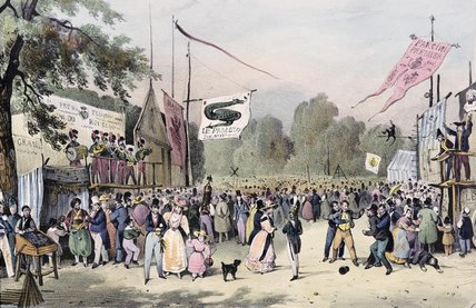 Wikioo.org - The Encyclopedia of Fine Arts - Painting, Artwork by Jean Victor Adam - 'local Fetes Around Paris