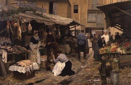 Wikioo.org - The Encyclopedia of Fine Arts - Painting, Artwork by Victor Gabriel Gilbert - In The Market