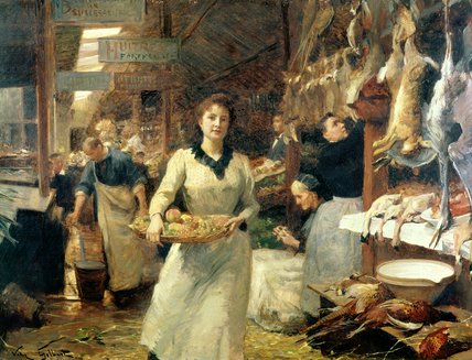 Wikioo.org - The Encyclopedia of Fine Arts - Painting, Artwork by Victor Gabriel Gilbert - The Market Place